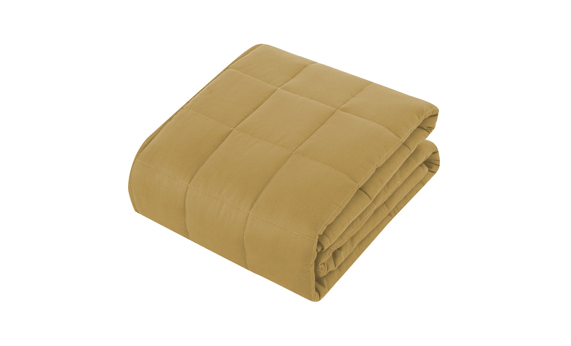 Comfort Classic Quilted Weight Blanket Size 48" X 72" (Twin Size) Beige