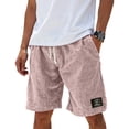 thumbnail image 2 of Nestiefly Men's Cotton Linen Shorts with Comfort Stretch Casual Easy Elastic Waist Drawstring Shorts Lightweight for Summer Beach Pink XL, 2 of 4
