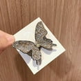 thumbnail image 2 of Hair clip Butterfly Flashing Crystal Big Butterfly Hairpin Side Clip Bangs Clip, 2 of 5
