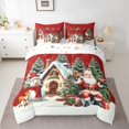 thumbnail image 2 of Castle Fairy Cute Santa Claus Snowman 7-Piece Twin Bedding Sets for Teens Girls Boys,Xmas Snowflake Bedding Comforter Set,Green Red White Breathable Sheet Sets,Ultra Soft Home Decor, 2 of 8