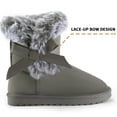 Kushyshoo Girls Kids Snow Boots for Warmth Grey NonSlip Outdoor Winter