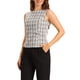 thumbnail image 1 of TOP DE TWEED INSPIRADOR CHIC PARA MUJERES SIN MANGAS CUELLO REDONDO ESTAMPADO DE CUADROS CON CIERRE EN LA CINTURA Y BROCHE EN LA PARTE TRASERA TALLA XL BLANCO Y NEGRO, 1 of 6
