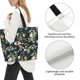 thumbnail image 3 of Balery Watercolor Floral Bolsa Tote Estilo Estético con Cremalleras, Bolsa de Hombro, Bolsa de Compras Grande y Plegable, 3 of 8