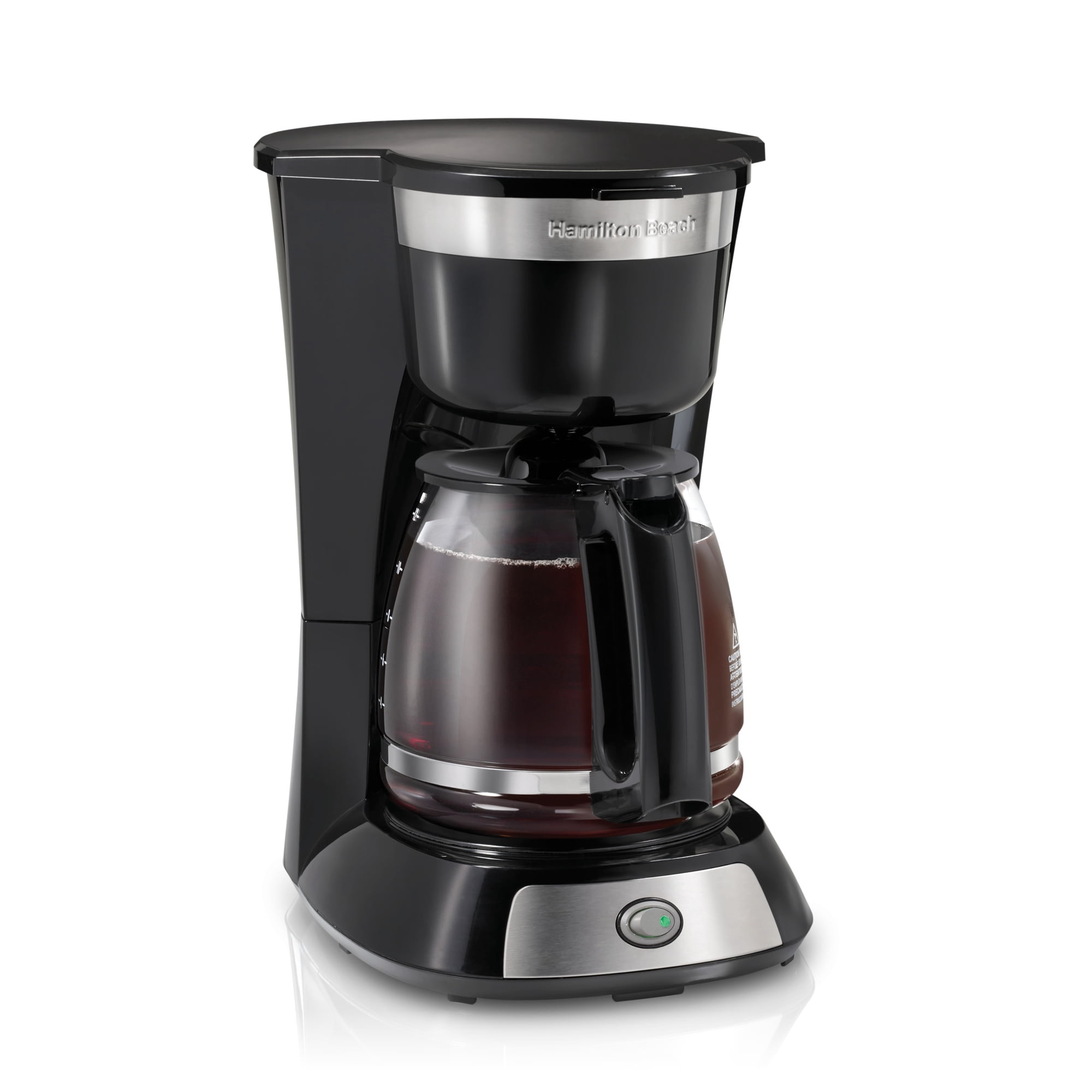 Hamilton Beach 12-Cup Drip Coffee Maker Machine with Glass Coffee Pot, Cafetera, Black