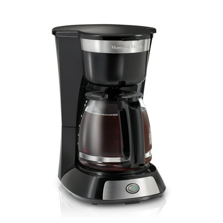 Hamilton Beach 12-Cup Drip Coffee Maker Machine with Glass Coffee Pot, Cafetera, Black