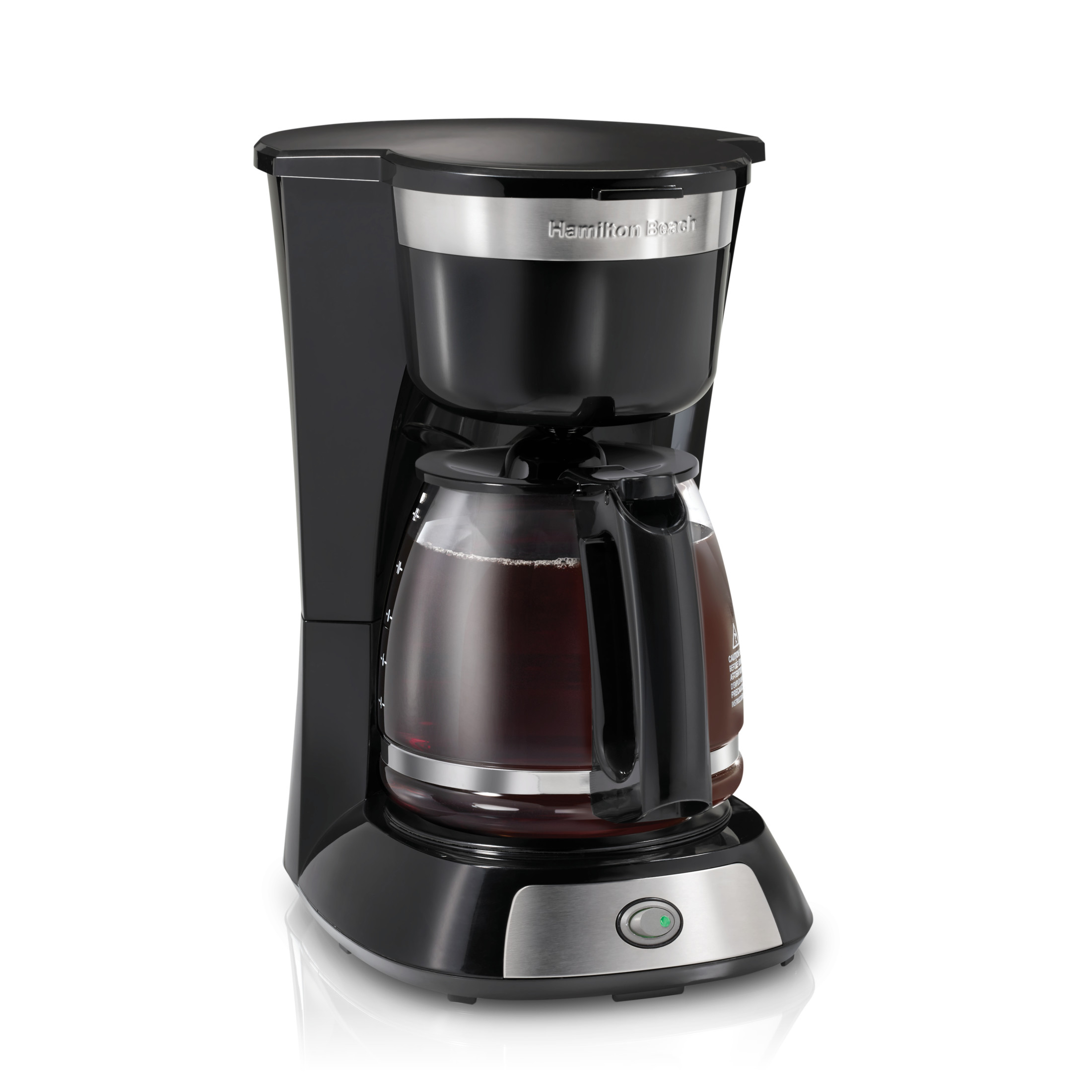 Hamilton Beach 12-Cup Drip Coffee Maker Machine with Glass Coffee Pot, Cafetera, Black