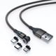 thumbnail image 2 of 1 cable de carga magnético para carga rápida y sincronización de datos Cable de alimentación magnético de 1 m Cable magnético de 360° para la mayoría de los sistemas iOS y Android, 2 of 5