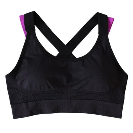 

Women Sports Bra Breathable Cross Strap Push Up High Impact Running Bra for Fitness Yoga Gym