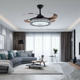 thumbnail image 3 of Denest Ceiling Fan Light Invisible Blades Chandelier with Bluetooth Music Speaker, 42" LED, 3 of 11