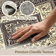 thumbnail image 6 of ODIKA 8'x10' Washable Area Rug Geometric Boho Neutral Border Detail Farmhouse Minimalist Large for King Size Bedroom Under Bed, Master Suite, Non-Shedding, Easy Care, 6 of 7