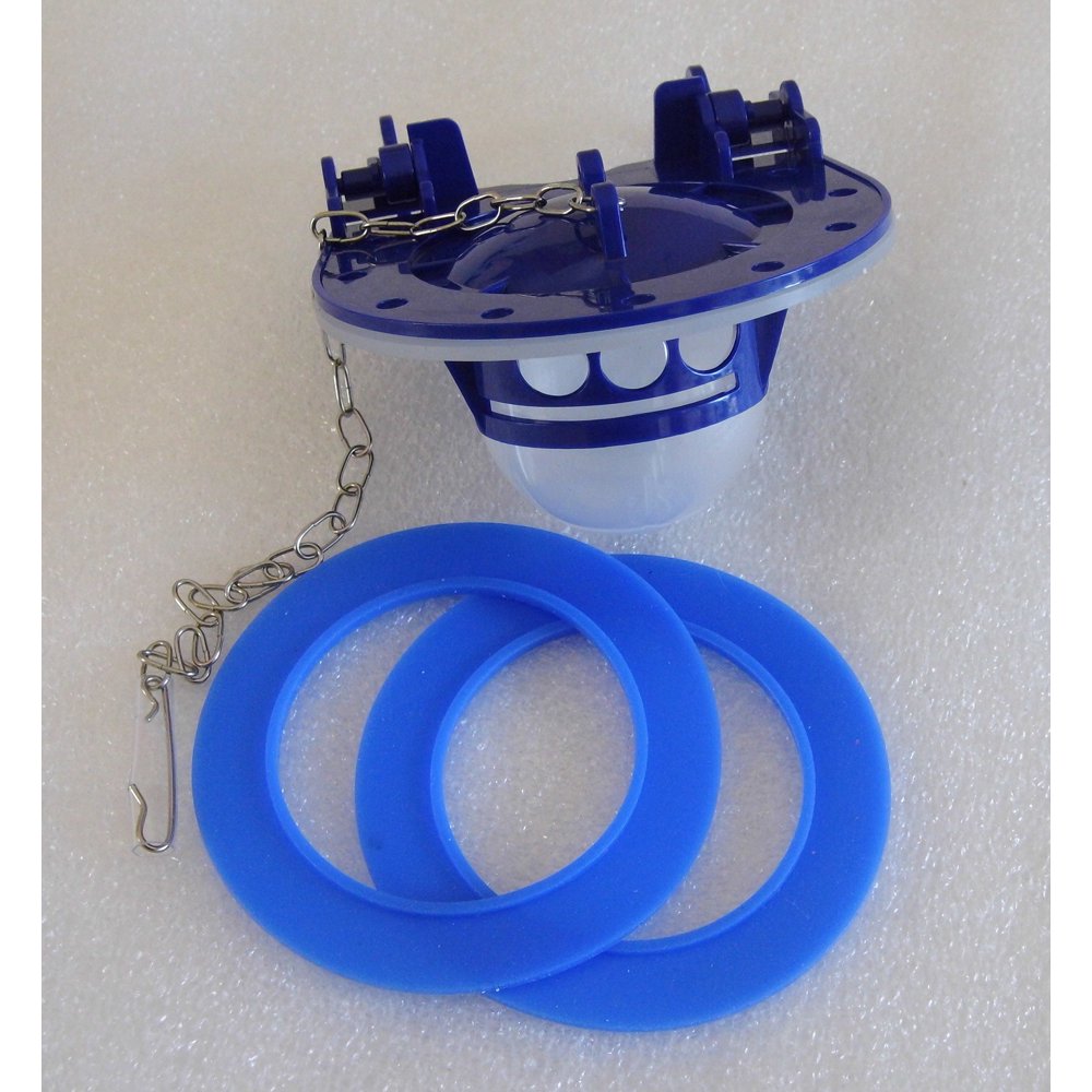 Adjustable 3inch Toilet Flapper for 3 inch flush holes with Two extra replaceable silicone seal