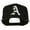 Black, variant on Large Old English A Embroidered Flat Bill Cap - Royal OSFM