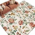 thumbnail image 2 of 6'x9' Area Rugs, Botanical Flowers Indoor Outdoor Area Rug for Living Room Bedroom, Vintage Country Pastoral Floral Vines Washable Bathroom Rugs Kitchen Floor Carpet Mats Home Decor Aesthetic, 2 of 8