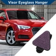 thumbnail image 3 of Soporte para gafas de sol con visera de coche Unique Bargains / Clip magnético para coche SUV camión / Organizador de visera de cuero PU / 1 Pc Rosa, 3 of 7