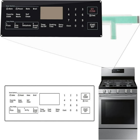 DG34-00027B Duarble Membrane Switch Touchpad For Samsung Range Oven, NX58J5600SG