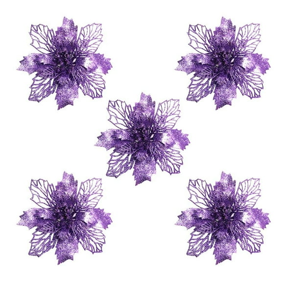 Costwax Décorations Liquidation de Noël, de Noël,Offres du Jour Prime,Ornements pour Arbre de Noël Fleur de Simulation de Noël 5 Pcs