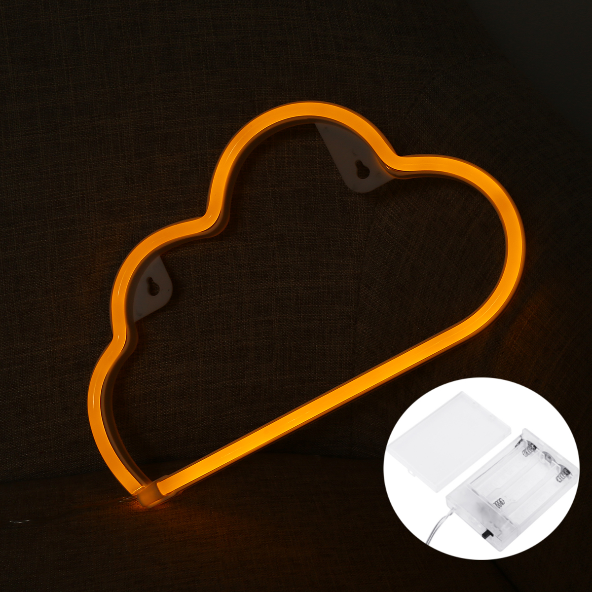 LED Neon Sign Night Light Cloud Wall Lamp Home Kids Bedroom Baby Room