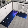 thumbnail image 2 of Colorful Starry Sky and Universe Anti Fatigue Kitchen Rugs Set Of 2, Non Slip Washable Decorative Floor Mats for Kitchen Sink Laundry, 17"x30" and 17"x47", 2 of 5