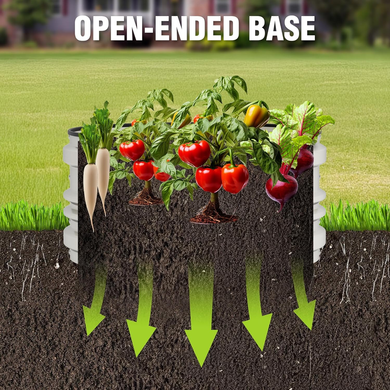 WORKPRO 3Pcs 2x2x1ft Galvanized Raised Garden Bed Set, Rust & Corrosion Protection, Easy Assembly, Safe Edge, Ideal for Vegetables & Flowers, White