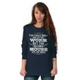 thumbnail image 3 of Early Bird Gets Worm Mouse Cheese Long Sleeve TShirt Men Women Brisco Brands L, 3 of 6