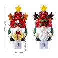 thumbnail image 3 of PEONAVET Resin Lamp Christmas Night Light Night Lights Plug Into Wall Christmas Gifts Cute Night Light for Kids Plug In Nightlight Rotatable for Christmas Decorations Party 2PCS, 3 of 8