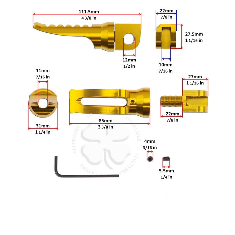 Gold GP Bevel Front Set Foot Peg Kawasaki Ninja Rider Main