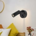 thumbnail image 4 of Lámpara de pared para barco RV, foco de 3 W, luces nocturnas, luz de lectura para mesita de noche, luz de pared para Negro, 4 of 8
