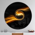 thumbnail image 2 of Designart 'Fractal 3D Dancing Yellow Design ' Modern wall clock, 2 of 6