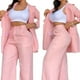 thumbnail image 5 of Conjunto de chaqueta elegante para mujer, abrigo con cuello con muescas y pantalones de diseño de bolsillo, traje de trabajo de dos piezas, moda de otoño, nuevo, 5 of 5