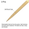 thumbnail image 3 of Unique Bargains 3mm x 140mm Titanium Coated Half Round Diamond Needle Files with TPU Handle 2 Pack, 3 of 5