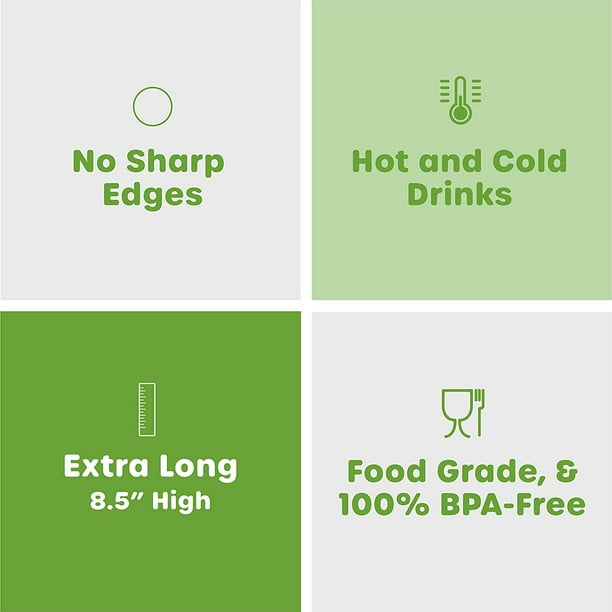 Comfy Package Jumbo Smoothie Straws [200 Count] - 10mm Wide, 8.5" Long, Assorted Colors For Boba, Milkshakes & Thick Drinks