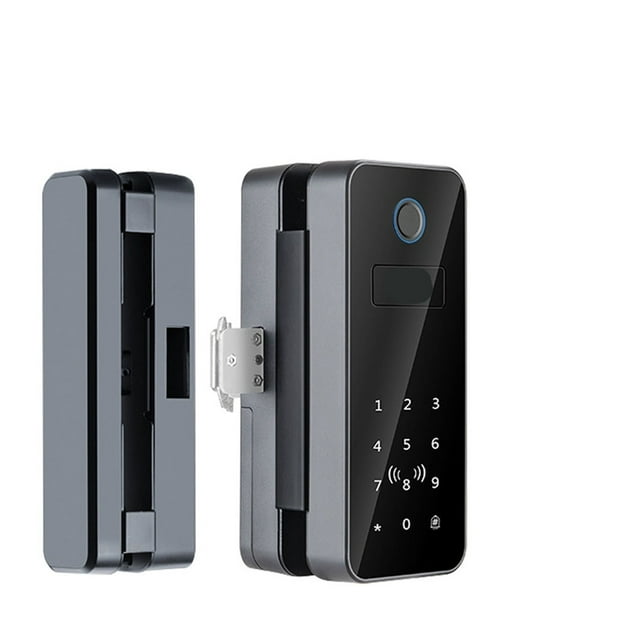 Fingerprint Glass Door Lock Office Electronic Smart Card Lock with Remote Control Tuya Wifi