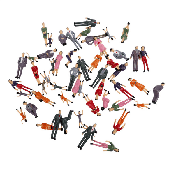 150Pcs G Scale 1:30 Mix Painted Model People Train Park Street Passenger Figures