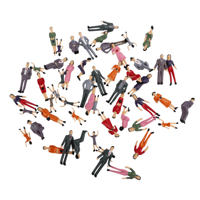 150Pcs G Scale 1:30 Mix Painted Model People Train Park Street Passenger Figures