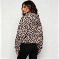 thumbnail image 4 of Hoodies for Women Oversized Sweatshirt Camo Leopard Print Long Sleeve Pullover Sweatshirts with Pockets Fall Winter Tops (Brown XL), 4 of 5