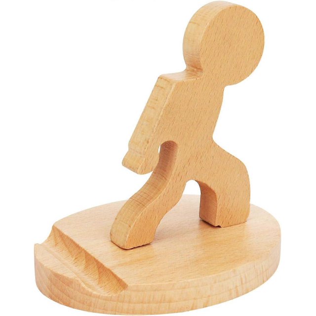 Wooden Mobile Phone Holder, Mobile Phone Charging Stand Tablet stand, Creative Kung Fu Children