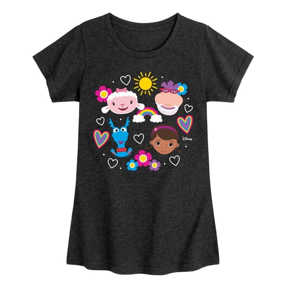 Doc Mcstuffins - Grid - Youth Girls Fitted Short Sleeve T-Shirt