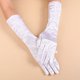 thumbnail image 1 of Zhuge Guantes de noche largos de satén para mujer, mangas retro para novia, boda, fiesta de ópera, color blanco, 1 of 4