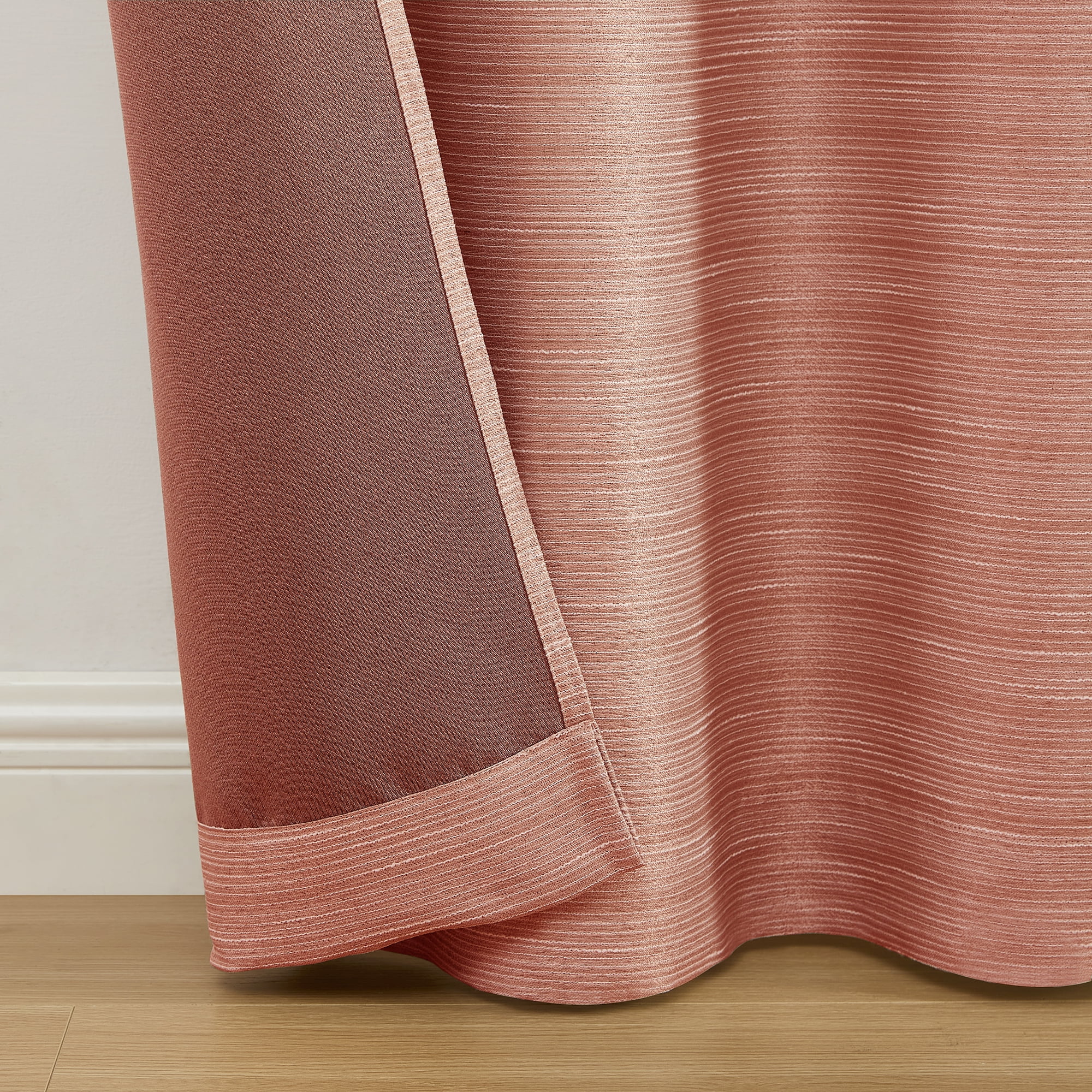 Mainstays Blackout Textured Slub Grommet Single Indoor Curtain Panel, Terracotta, 38" W x 84" L
