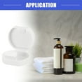 thumbnail image 3 of Vocoste Portable Soap Dish Box Soap Bar Holder for Travel Camping with Cover White 3.27"x2.91"x1.5", 3 of 7