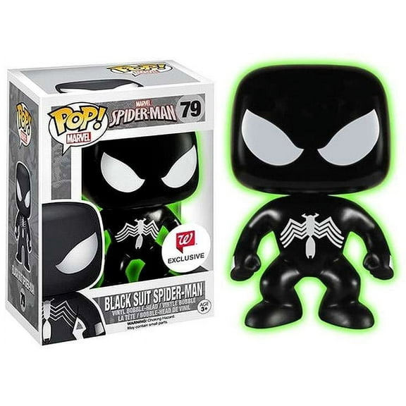 Funko POP! Marvel Black Suit Spider-Man Vinyl Bobble Head [Glow-in-the-Dark]