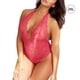 thumbnail image 1 of Body de encaje sexy para mujer Ropa interior Floral Deep V Halter Ropa de dormir Ropa de dormir Sweethay XX000142-24, 1 of 7