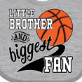 thumbnail image 4 of Inktastic Little Brother and Biggest Fan Basketball Player Boys Baby Bib, 4 of 4