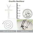 thumbnail image 5 of 2 Pcs Cross Necklace for Men,Stainless Steel Pendant Silver Black Crosses Chain Jewelry Gifts Box 16-30 inches, 5 of 6