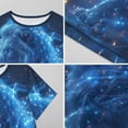 thumbnail image 6 of Blue Starry Lion Women Nightgown Sleepwear Short Sleeves For Vacations Travels Nightgowns Women's Pajamas, 6 of 7
