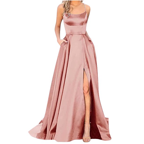 ICHUANYI Clearance Women's Temperament, Elegant Knitted Split, Fashionable, Sexy, One-word Collar, Slim Tube Top, Sleeveless Midi Skirt(Watermelon Red, XL) Ichaunyi WER2023081202430