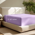 thumbnail image 2 of (2 pack) Bare Home Fitted Sheet - 22" Extra Deep Pocket - Premium 1800 Collection - Twin-XL, Lavender, 2 of 7