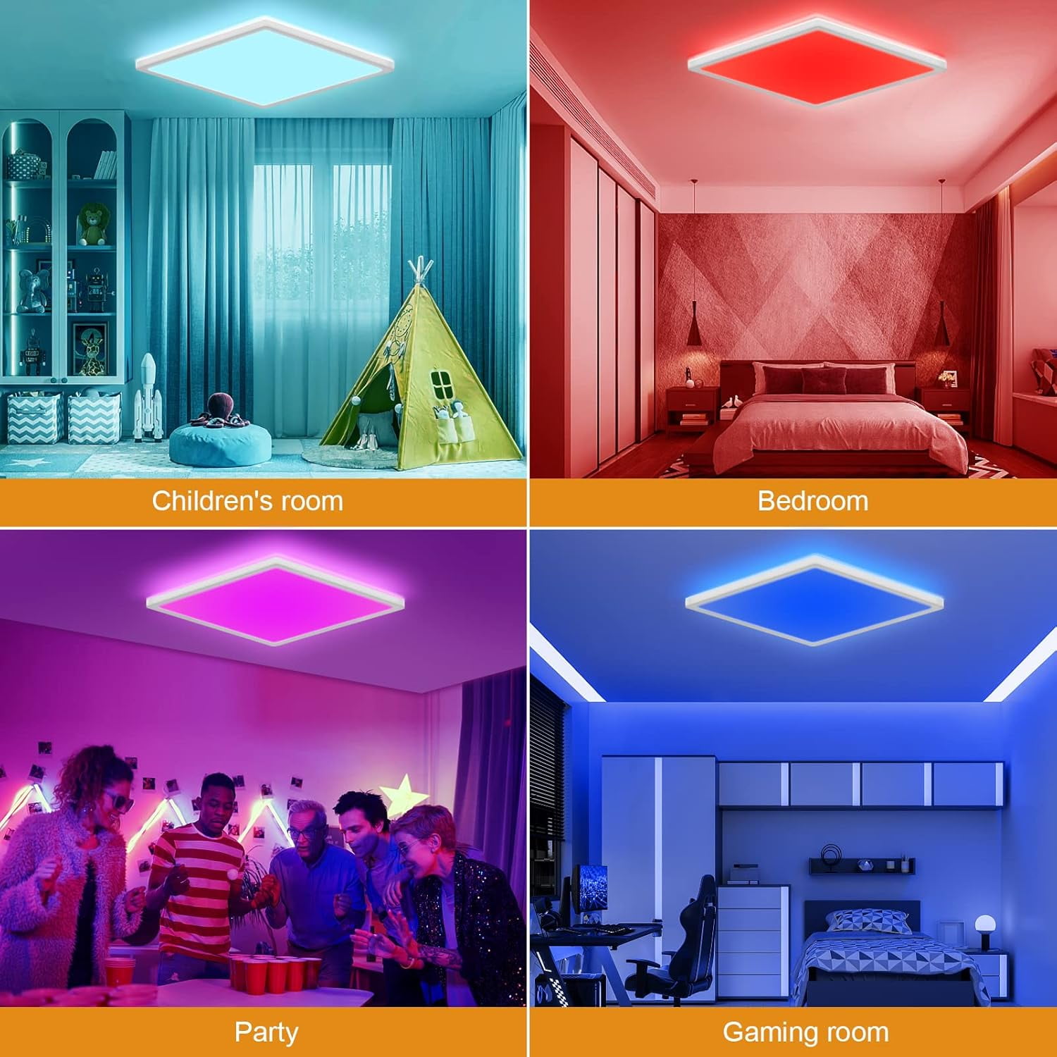 12Inch LED Flush Mount Ceiling Light Dimmable with Remote Control, 24W 2400lm 3000K-6500K LED Ceiling Light Fixture Dimmable, Led Ceiling Lamp for Living Room, Bedroom, Kitchen, Laundry Room