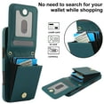 thumbnail image 2 of Wallet Case Compatible for iPhone 11 Pro Max, Women PU Leather Detachable Crossbody Phone Case with RFID Blocking Card Holder Adjustable Shoulder Strap Shockproof Kickstand Phone Wallet, Green, 2 of 8