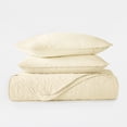 thumbnail image 4 of Lightweight Wrinkle Resistant Quilt Sets in Yellow Damask for King Size Bedding by Comfort Canopy, 4 of 10